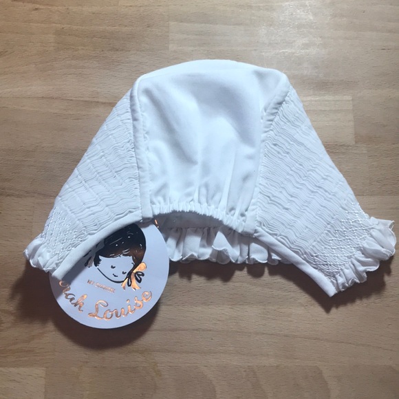 Sarah Louise White Bonnet NWT - Picture 2 of 3